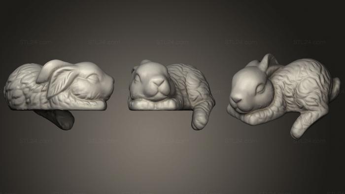 Игрушки (Спящий Кролик, TOYS_0658) 3D модель для ЧПУ станка